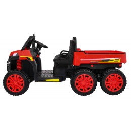 Autko Farmer Truck dla 2 dzieci Czerwony + Napęd 4x4 + Pilot + Kiper + Audio LED