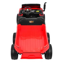 Autko Farmer Truck dla 2 dzieci Czerwony + Napęd 4x4 + Pilot + Kiper + Audio LED