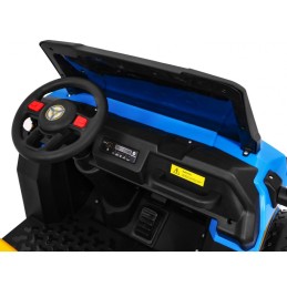 Autko Farmer Truck dla 2 dzieci Niebieski + Napęd 4x4 + Pilot + Kiper + Audio LED