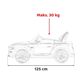 Autko Ford Mustang GT na akumulator dla dzieci Czerwony