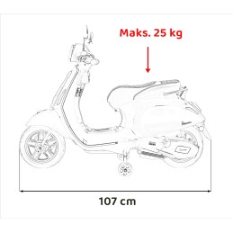 Pojazd Skuter Vespa ROMA Żółty