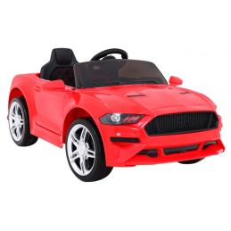 Autko GT Sport na akumulator dla dzieci Czerwony + Pilot + Wolny Start + Bagażnik + MP3 LED