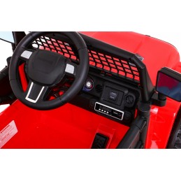 Autko Jeep Dark Night na akumulator dla dzieci Czerwony + Wolny Start + EVA + Audio LED