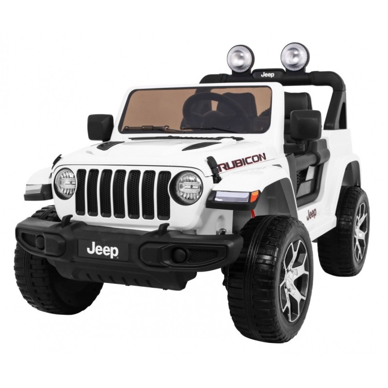 Jeep Wrangler Rubicon na akumulator dla dzieci Biały + Pilot