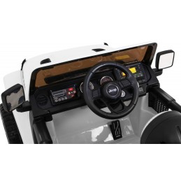 Jeep Wrangler Rubicon na akumulator dla dzieci Biały + Pilot