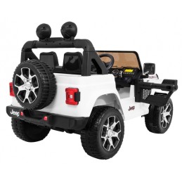 Jeep Wrangler Rubicon na akumulator dla dzieci Biały + Pilot