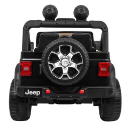 Jeep Wrangler Rubicon terenowy na akumulator dla dzieci Czarny + Pilot  + 4x4