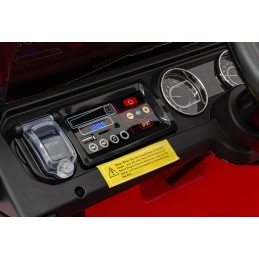 Jeep Wrangler Rubicon na akumulator dla dzieci Czerwony + Pilot + Radio MP3 LED + Koła EVA