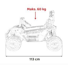Pojazd Buggy SPEEDY 4x4 Biały