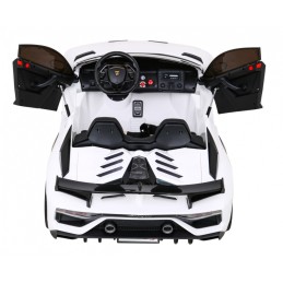 Lamborghini SVJ DRIFT dla 2 dzieci Biały + Funkcja driftu + Pilot