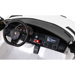 Lamborghini SVJ DRIFT dla 2 dzieci Biały + Funkcja driftu + Pilot