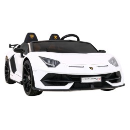 Lamborghini SVJ DRIFT dla 2 dzieci Biały + Funkcja driftu + Pilot