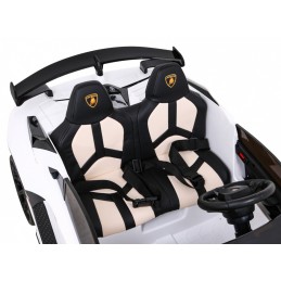 Lamborghini SVJ DRIFT dla 2 dzieci Biały + Funkcja driftu + Pilot