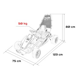 Pojazd Gokart TORNADO z Funkcją Driftu Niebieski