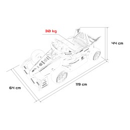 Pojazd Bolid Formuły E Porsche Czerwony