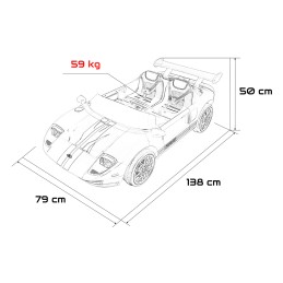 Pojazd Ford GT Różowy