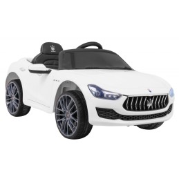 Maserati Ghibli na akumulator dla dzieci Biały + Pilot