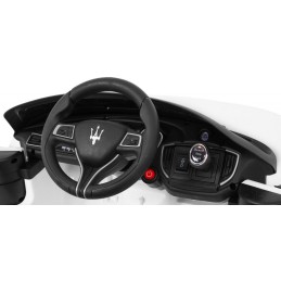 Maserati Ghibli na akumulator dla dzieci Biały + Pilot