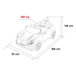 Pojazd Mini Cooper Biały