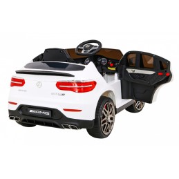 Mercedes Benz GLC63S dla dzieci, Biały SUV + Pilot + Napęd 4x4