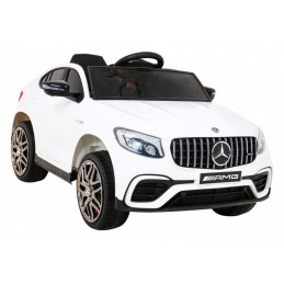 Mercedes Benz GLC63S dla dzieci, Biały SUV + Pilot + Napęd 4x4