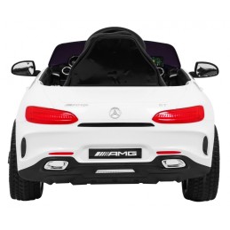 Mercedes Benz GT na akumulator dla dzieci Biały + Pilot + Wolny Start + MP3 LED