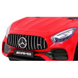 Mercedes Benz GT na akumulator dla dzieci Czerwony + Pilot + Wolny Start + MP3 LED