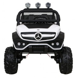 Mercedes Benz Unimog dla dzieci Biały + Napęd 4x4 + Pilot + Bagażnik + Wolny Start + MP3 LED