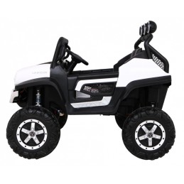 Mercedes Benz Unimog dla dzieci Biały + Napęd 4x4 + Pilot + Bagażnik + Wolny Start + MP3 LED