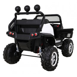 Mercedes Benz Unimog dla dzieci Biały + Napęd 4x4 + Pilot + Bagażnik + Wolny Start + MP3 LED