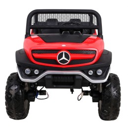 Mercedes Benz Unimog dla dzieci Czerwony + Napęd 4x4 + Pilot + Bagażnik + Wolny Start + MP3 LED