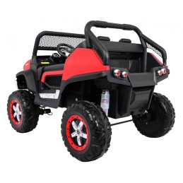 Mercedes Benz Unimog dla dzieci Czerwony + Napęd 4x4 + Pilot + Bagażnik + Wolny Start + MP3 LED