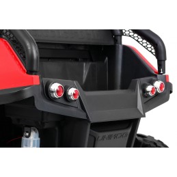 Mercedes Benz Unimog dla dzieci Czerwony + Napęd 4x4 + Pilot + Bagażnik + Wolny Start + MP3 LED