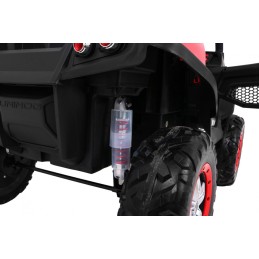 Mercedes Benz Unimog dla dzieci Czerwony + Napęd 4x4 + Pilot + Bagażnik + Wolny Start + MP3 LED
