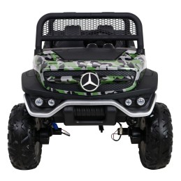 Mercedes Benz Unimog dla dzieci Lakier Moro + Napęd 4x4 + Pilot + Bagażnik + Wolny Start + Radio MP3 + LED