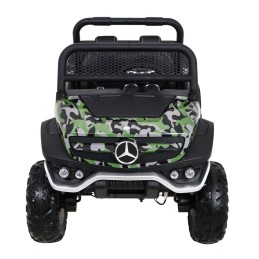 Mercedes Benz Unimog dla dzieci Lakier Moro + Napęd 4x4 + Pilot + Bagażnik + Wolny Start + Radio MP3 + LED