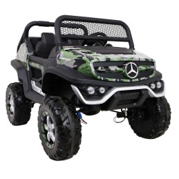 Mercedes Benz Unimog dla dzieci Lakier Moro + Napęd 4x4 + Pilot + Bagażnik + Wolny Start + Radio MP3 + LED