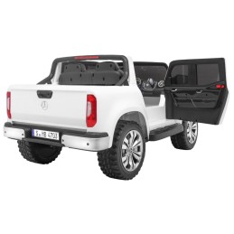 Mercedes Benz X-Class dla dzieci Biały Pickup + Pilot + Napęd 4x4