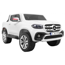 Mercedes Benz X-Class dla dzieci Biały Pickup + Pilot + Napęd 4x4