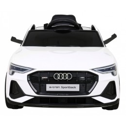 Audi E-Tron Sportback dla dzieci Biały + Pilot + Napęd 4x4 + Wolny Start + Radio MP3 + LED