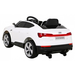Audi E-Tron Sportback dla dzieci Biały + Pilot + Napęd 4x4 + Wolny Start + Radio MP3 + LED