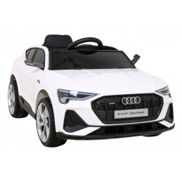 Audi E-Tron Sportback dla dzieci Biały + Pilot + Napęd 4x4 + Wolny Start + Radio MP3 + LED