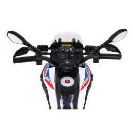 Motor BMW F850 GS na akumulator dla dzieci Biały + Kółka pomocnicze + Audio LED + Wolny Start + EVA