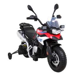 Motor BMW F850 GS na akumulator dla dzieci Czerwony + Kółka pomocnicze + Audio LED + Wolny Start + EVA