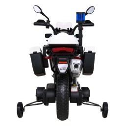 Motor Policyjny BMW F850 GS na akumulator dla dzieci + Kółka pomocnicze + Syrena + Światła + 2 Kufry + Wolny Start