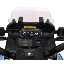 Motor Policyjny BMW F850 GS na akumulator dla dzieci + Kółka pomocnicze + Syrena + Światła + 2 Kufry + Wolny Start