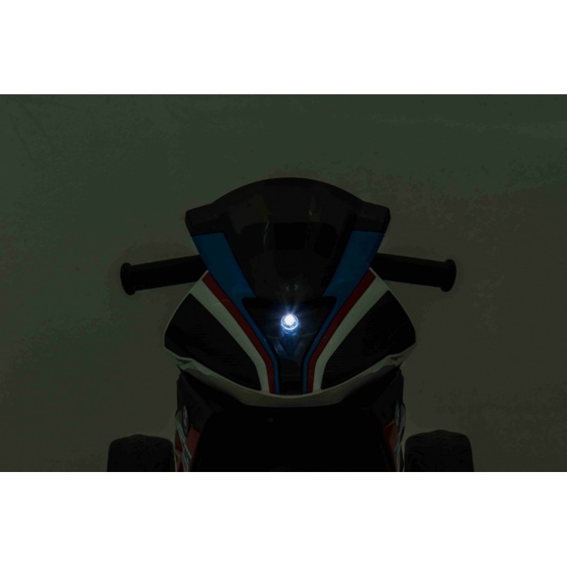 Motor BMW HP4 na akumulator dla dzieci Niebieski + 3 Koła + LED + MP3 USB + Ekoskóra