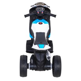 Motor BMW HP4 na akumulator dla dzieci Niebieski + 3 Koła + LED + MP3 USB + Ekoskóra