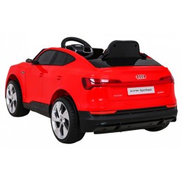 Audi E-Tron Sportback dla dzieci Czerwony + Pilot + Napęd 4x4 + Wolny Start + Radio MP3 + LED