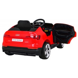 Audi E-Tron Sportback dla dzieci Czerwony + Pilot + Napęd 4x4 + Wolny Start + Radio MP3 + LED